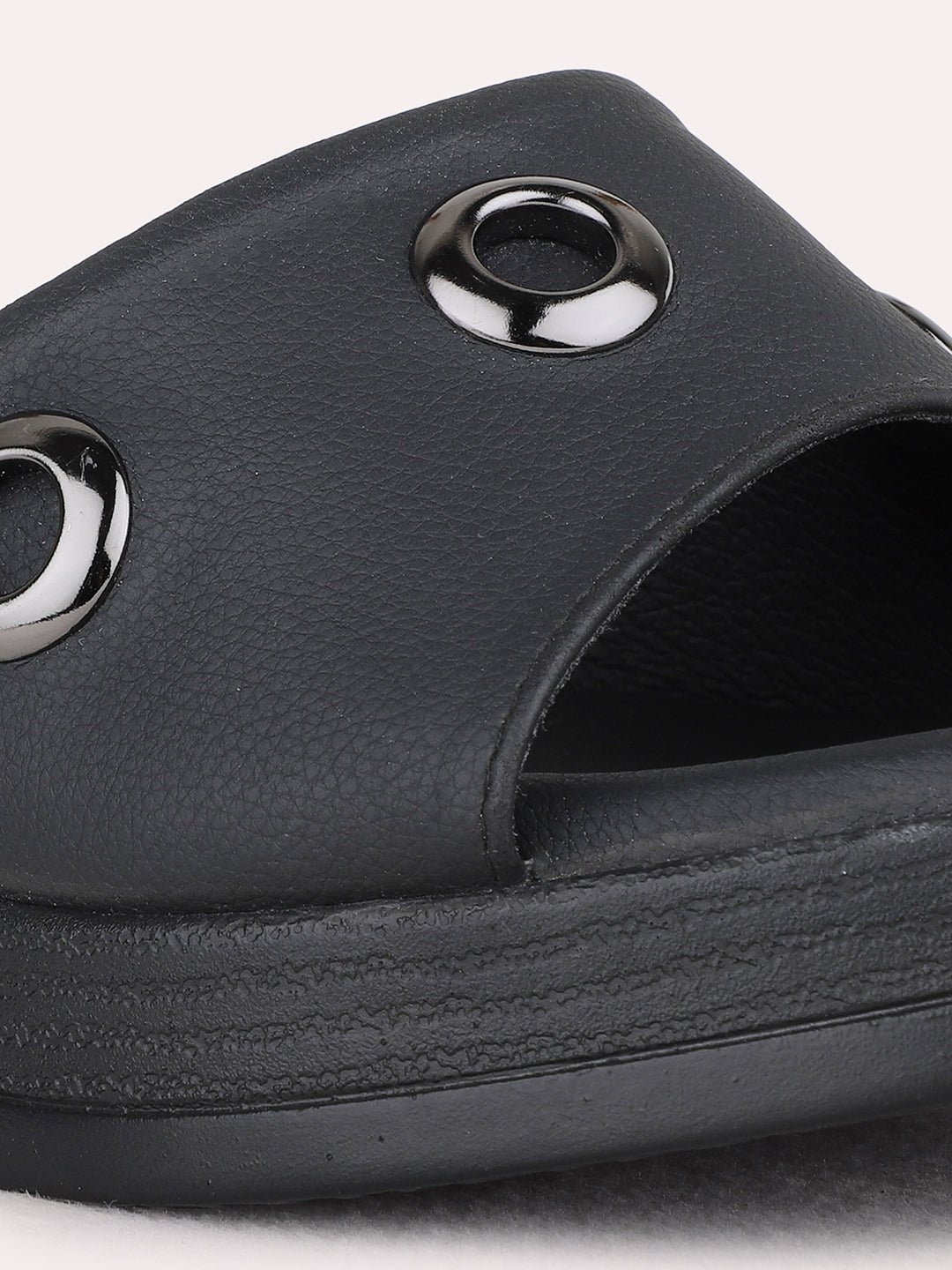 Womens Black Party Wear Solid Platform Heels