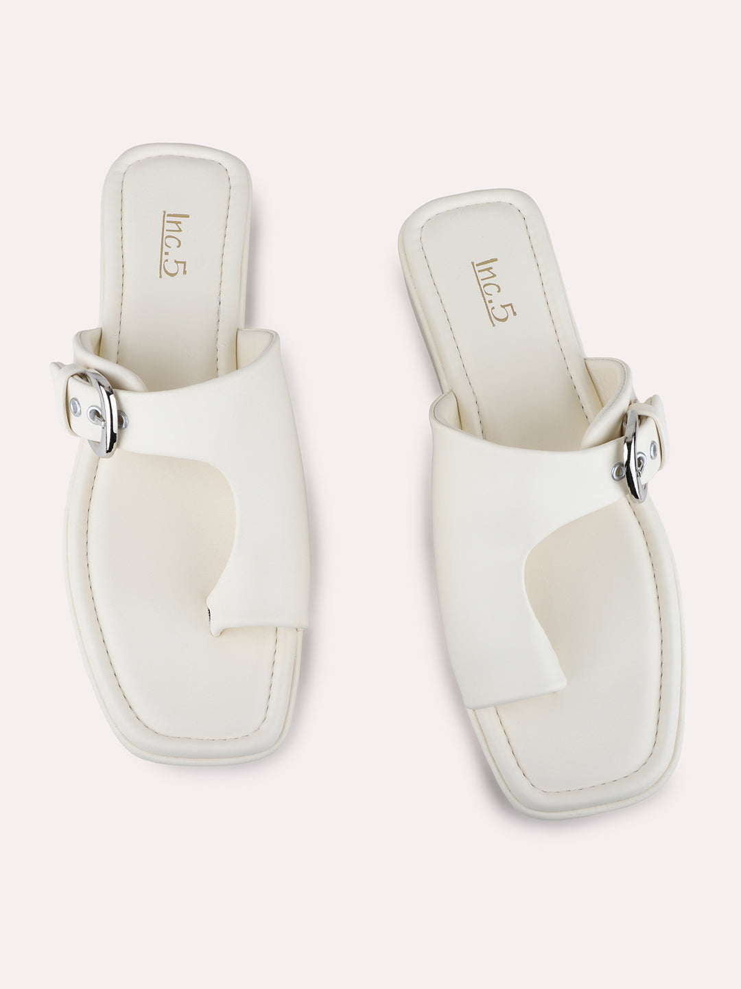 Womens Cream Casual Solid Round Toe Wedge Sandals