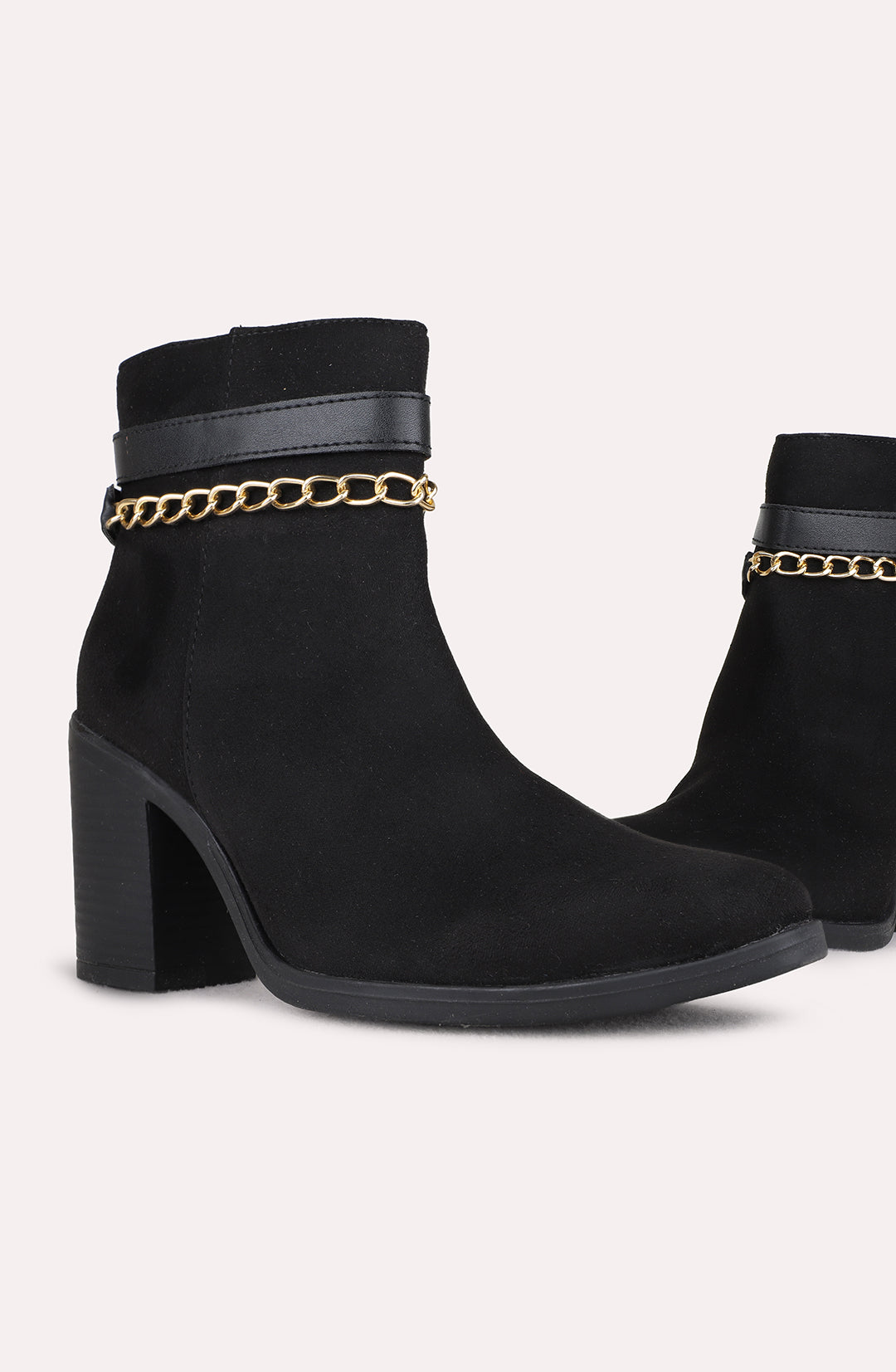Womens Black Casual Solid Pattern Round Toe Ankle Boots