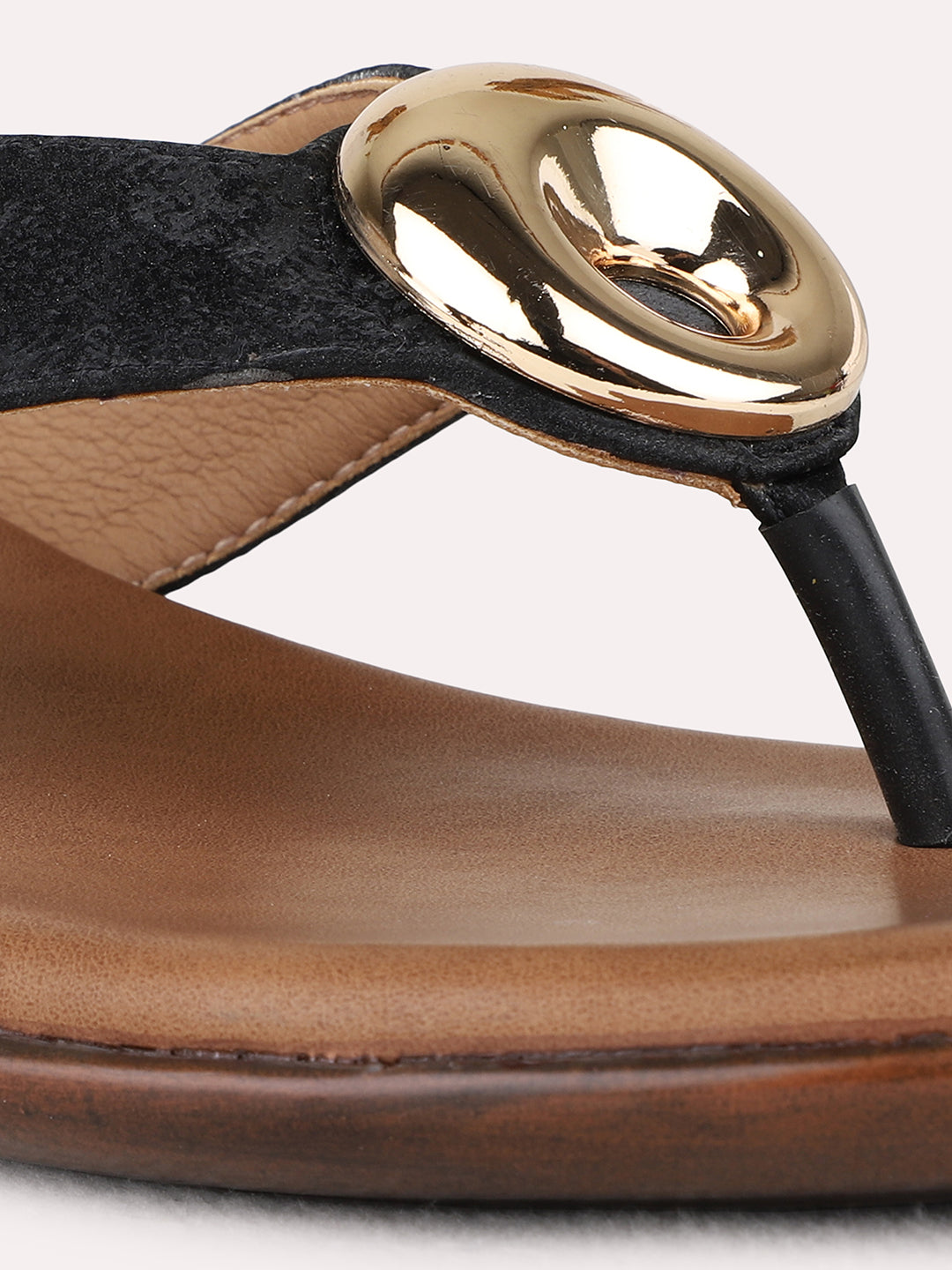 Womens Black Casual Solid Block Heel Sandals