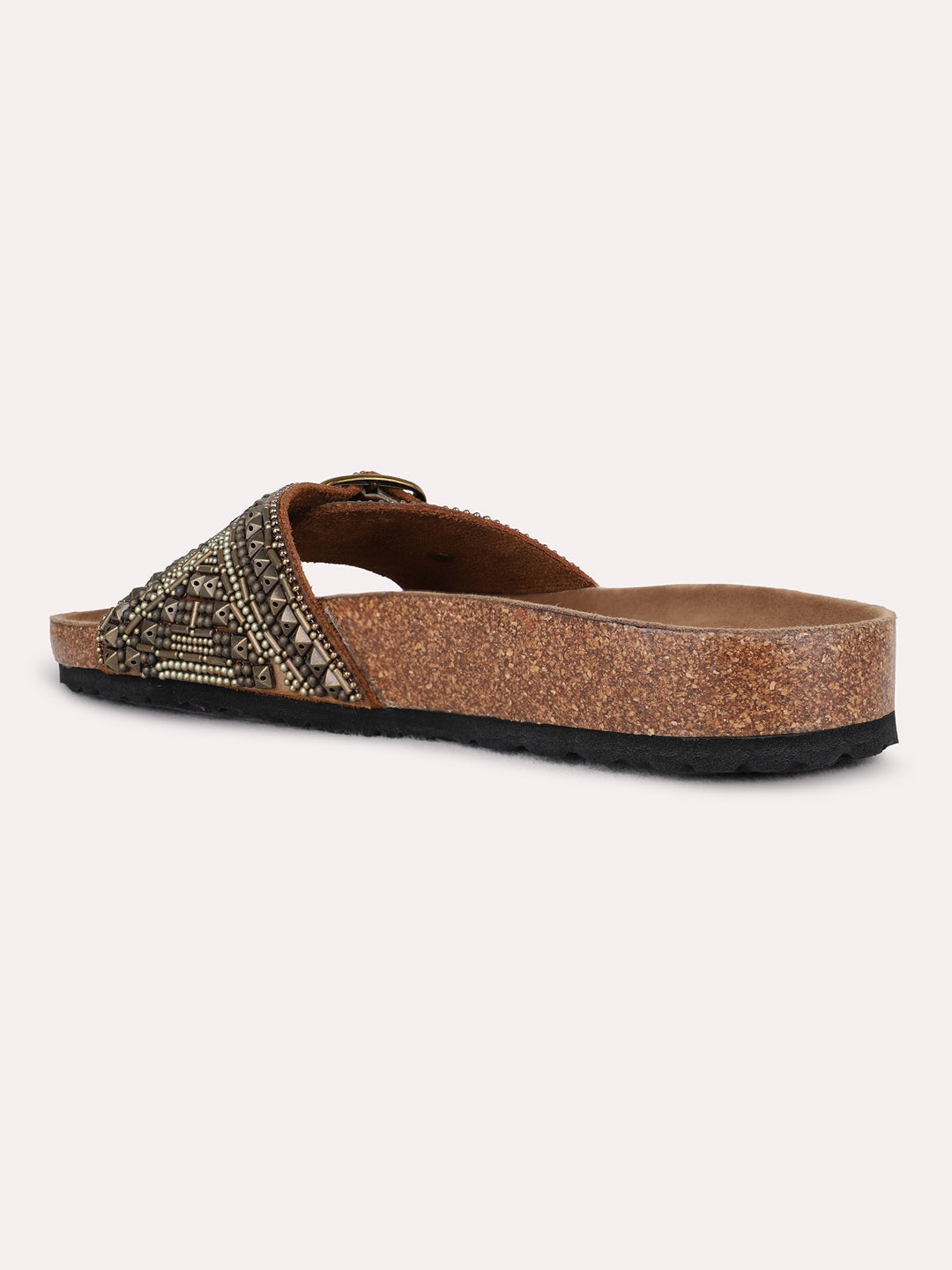 Womens Antique Ethnic Embellished Open Toe Sandals