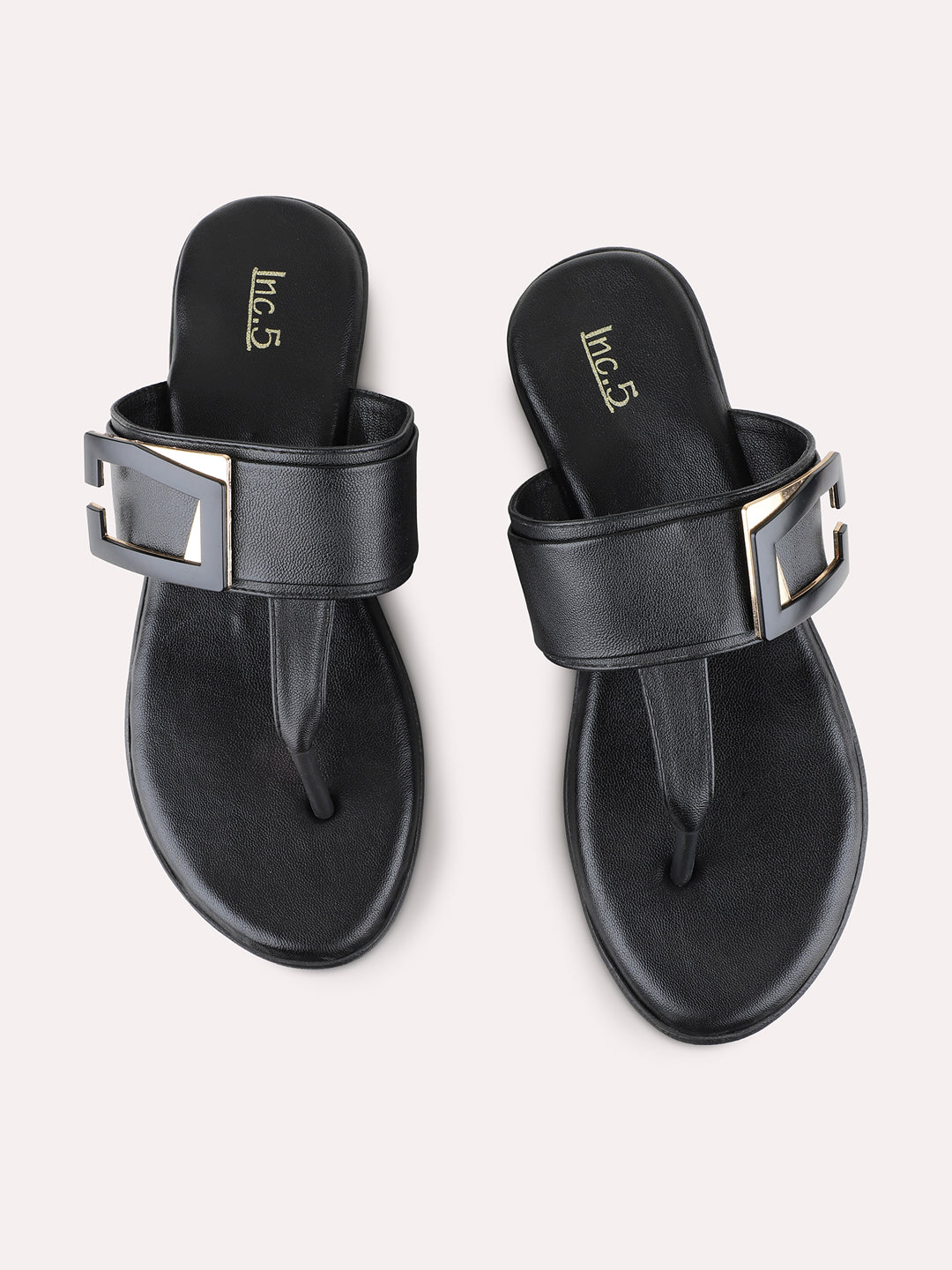 Womens Black Party Wear Round Toe Wedge Heel Sandals