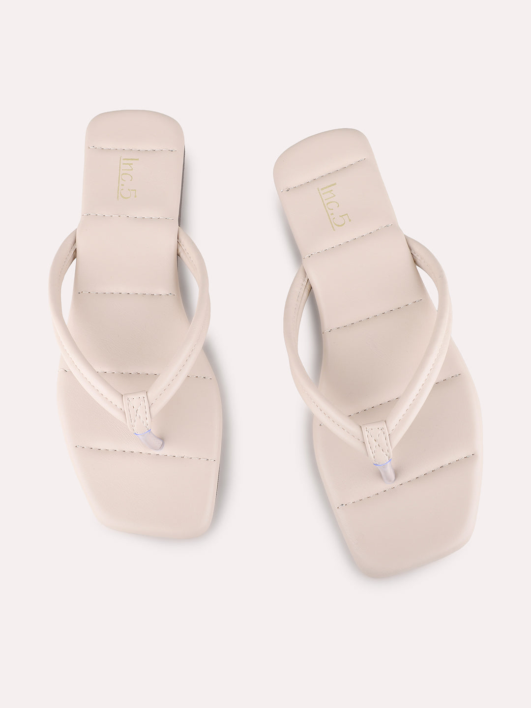 Womens Beige Casual Solid Flat Slip-On Sandals