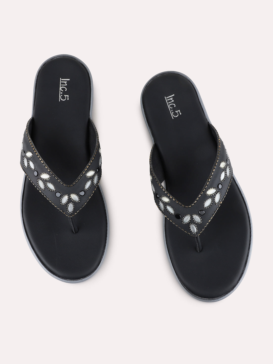 Womens Black Casual Printed Pattern Round Toe Wedge Heels