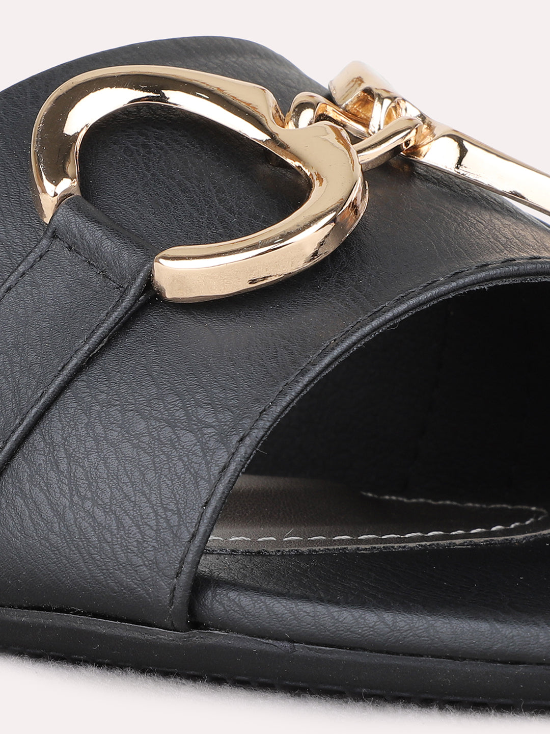 Womens Black Party Wear Solid Square Toe Heel Sandals