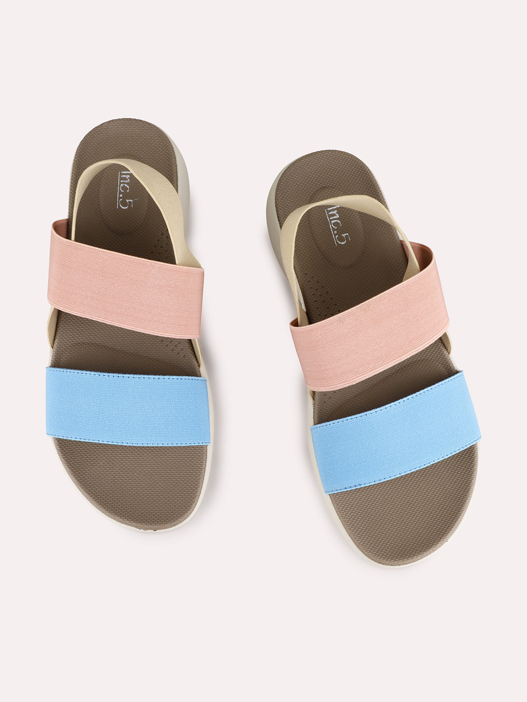 Womens Blue Party Wear Solid Open Toe Flat Sandals