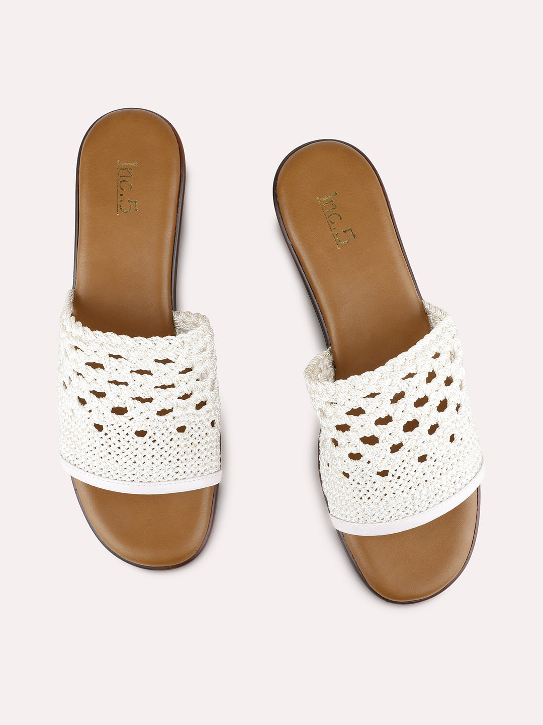 Womens Cream Party Wear Solid Round Toe Block Heel Sandals