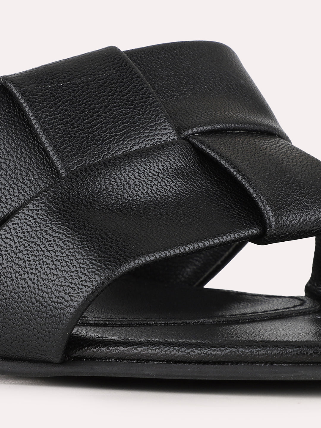 Womens Black Casual Solid Square Toe Block Heels