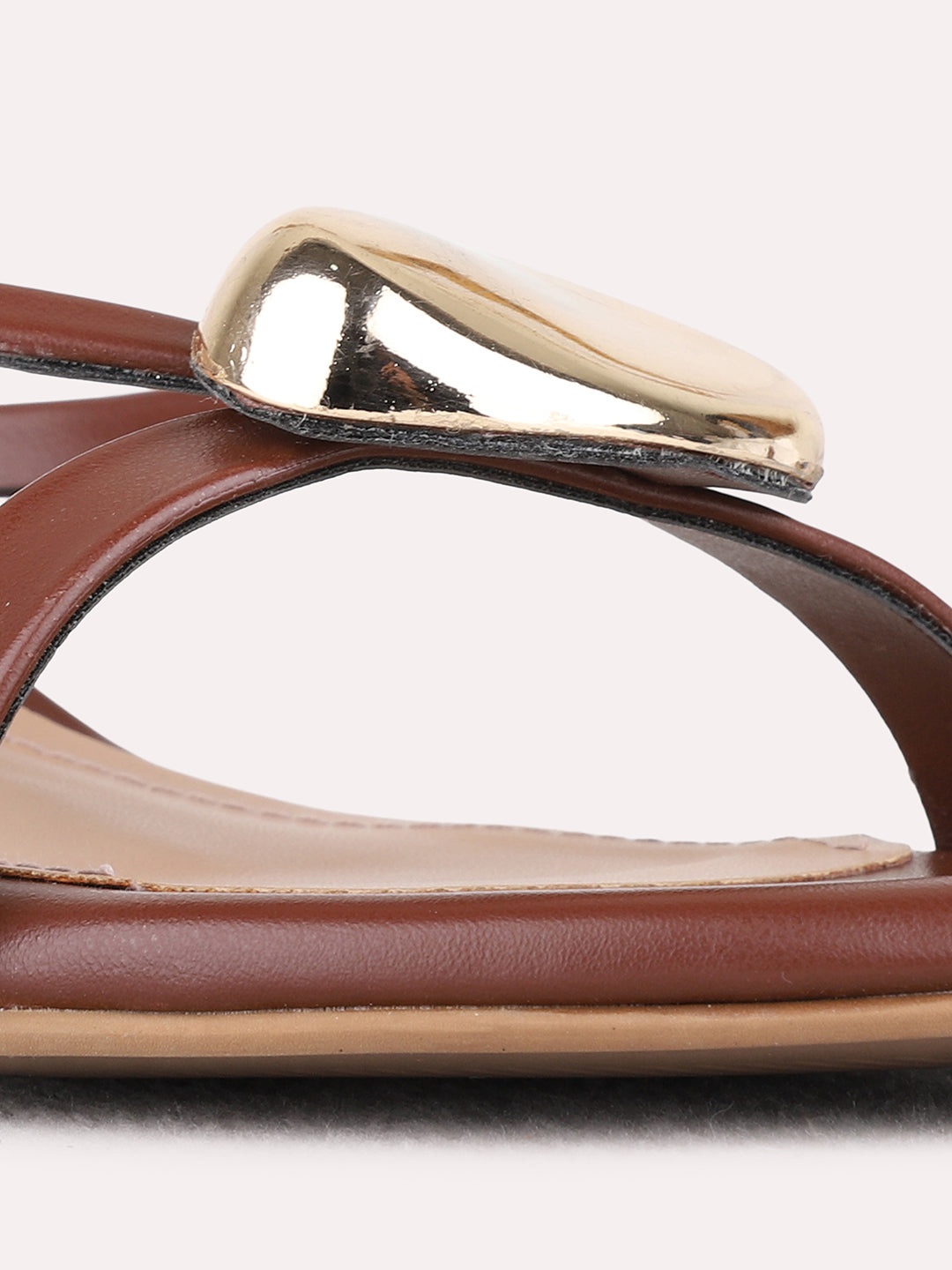 Womens Brown Casual Solid Round Toe Stiletto Heels
