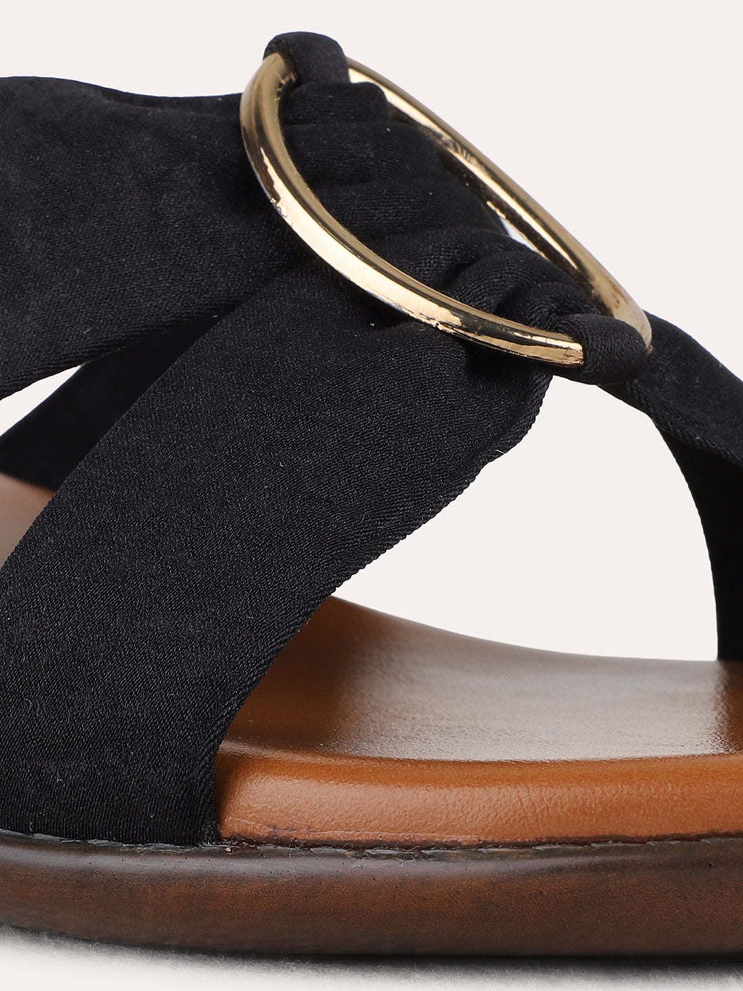 Womens Black Casual Solid Round Toe Block Heels