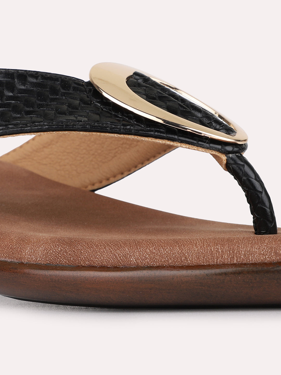 Womens Black Casual Solid Round Toe Block Heels