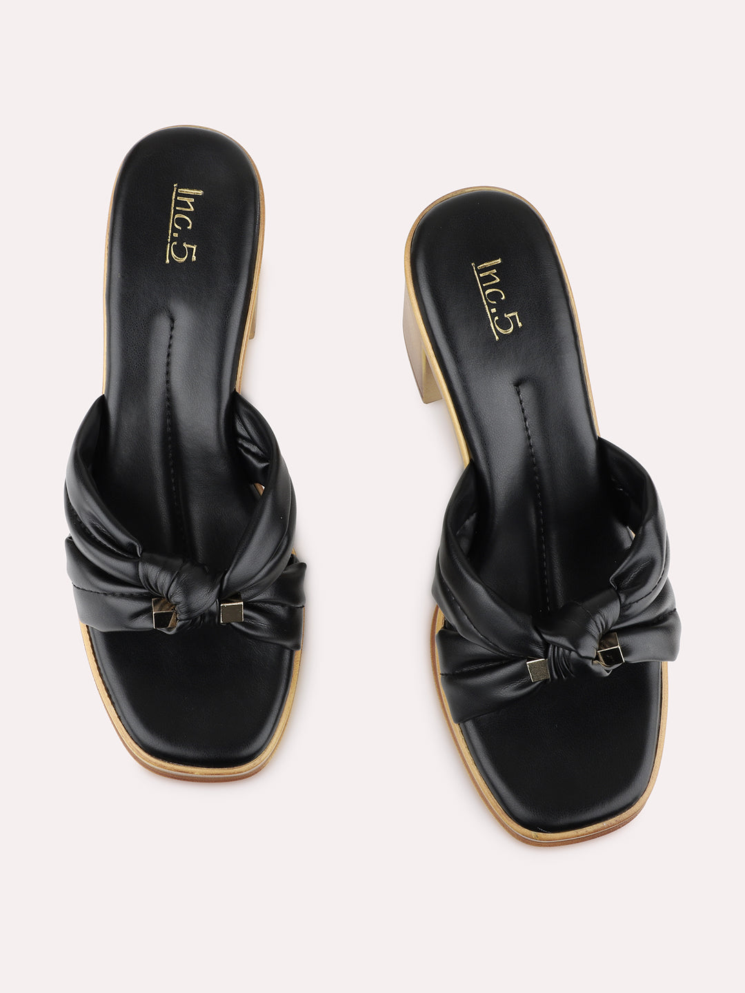 Womens Black Casual Solid Round Toe Platform Heels