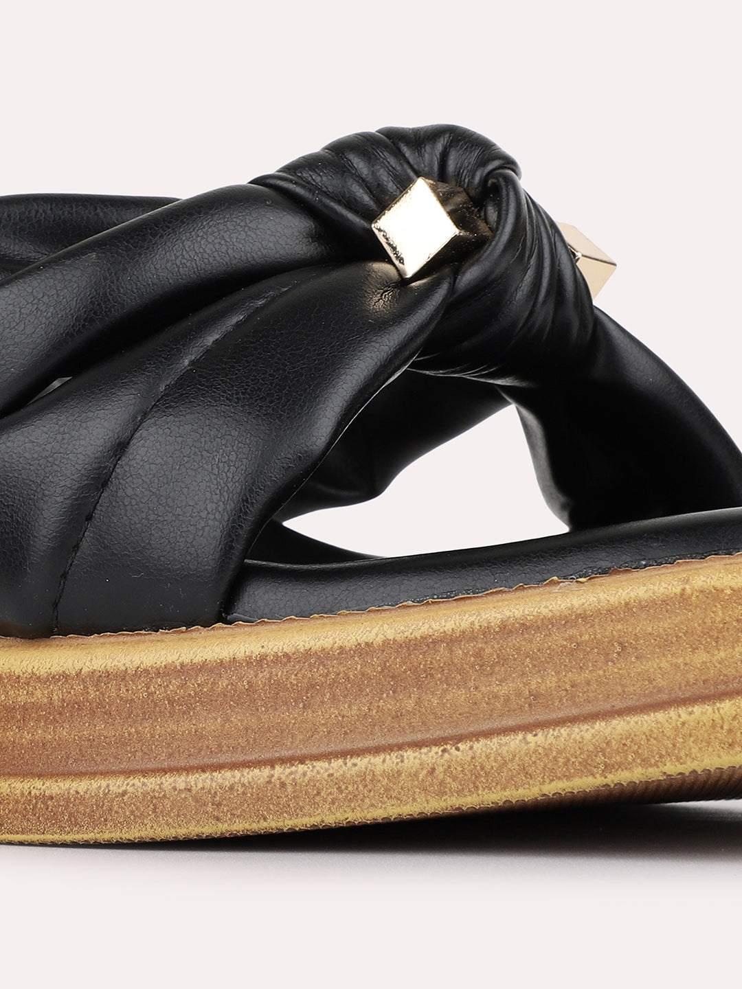 Womens Black Casual Solid Round Toe Platform Heels