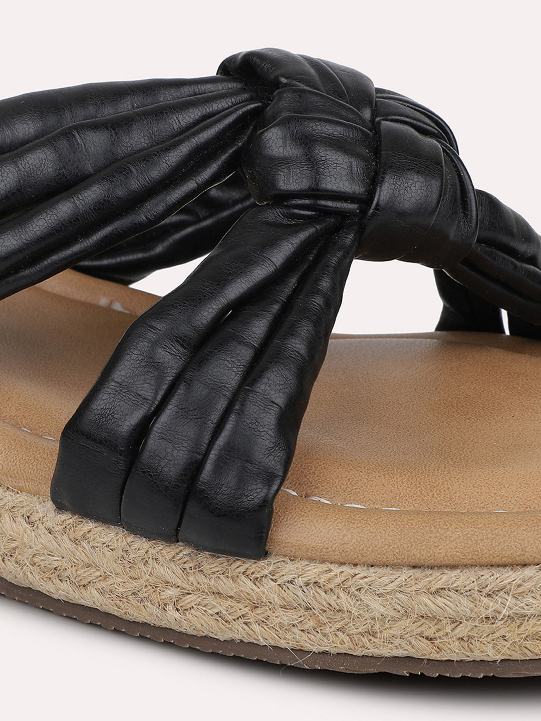 Women Black Solid Comfort Heels Sandals