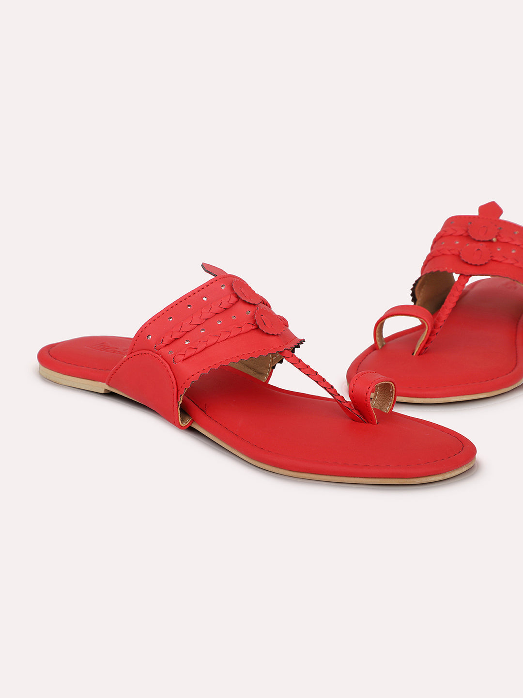 Sandals - Red/Crocodile-patterned - Ladies | H&M IN