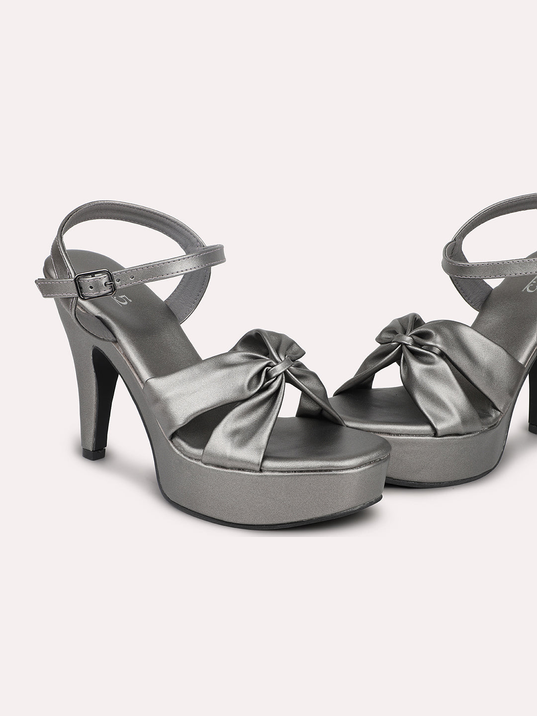 Women Pewter Platform Heels