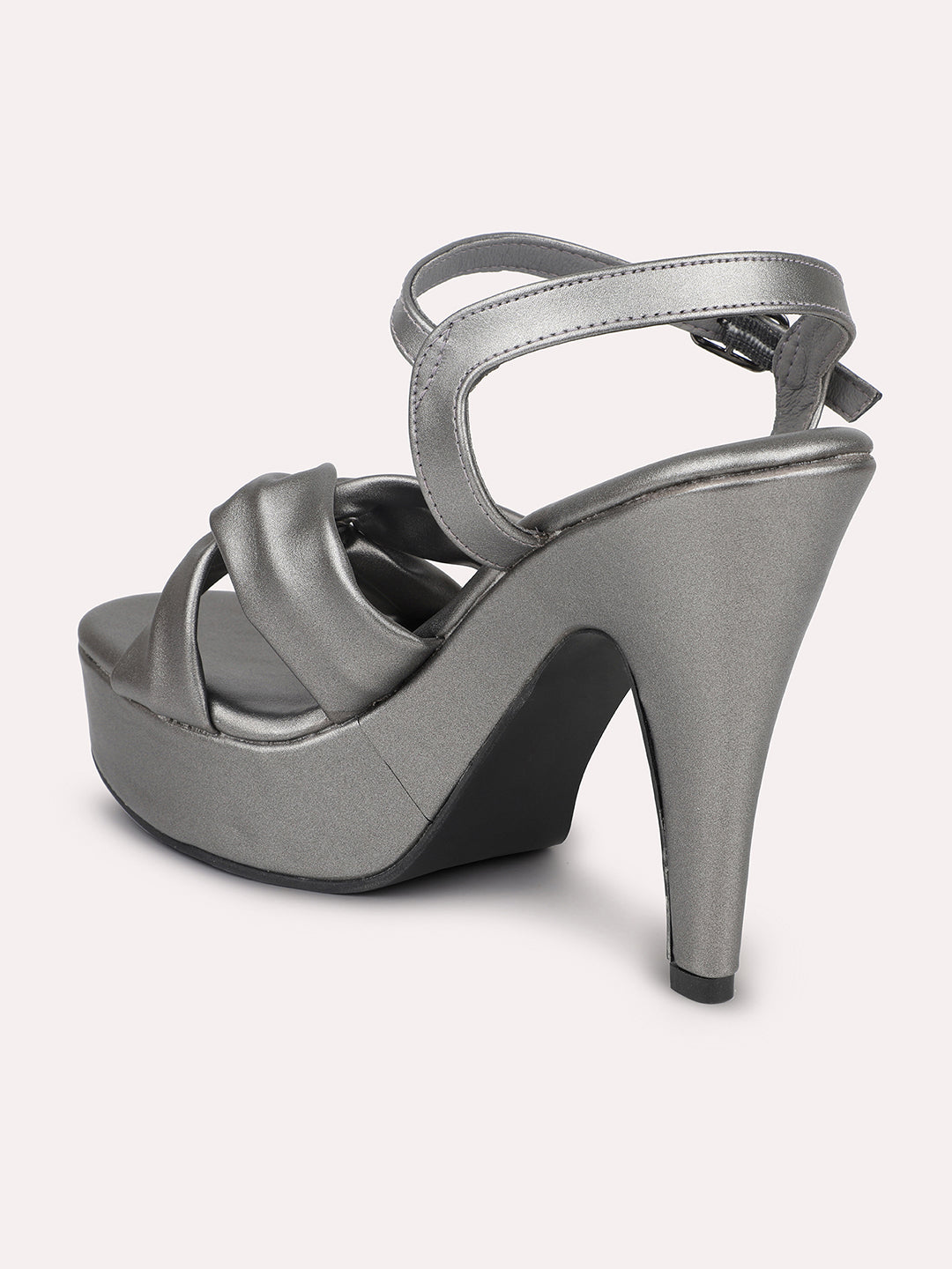 Women Pewter Platform Heels