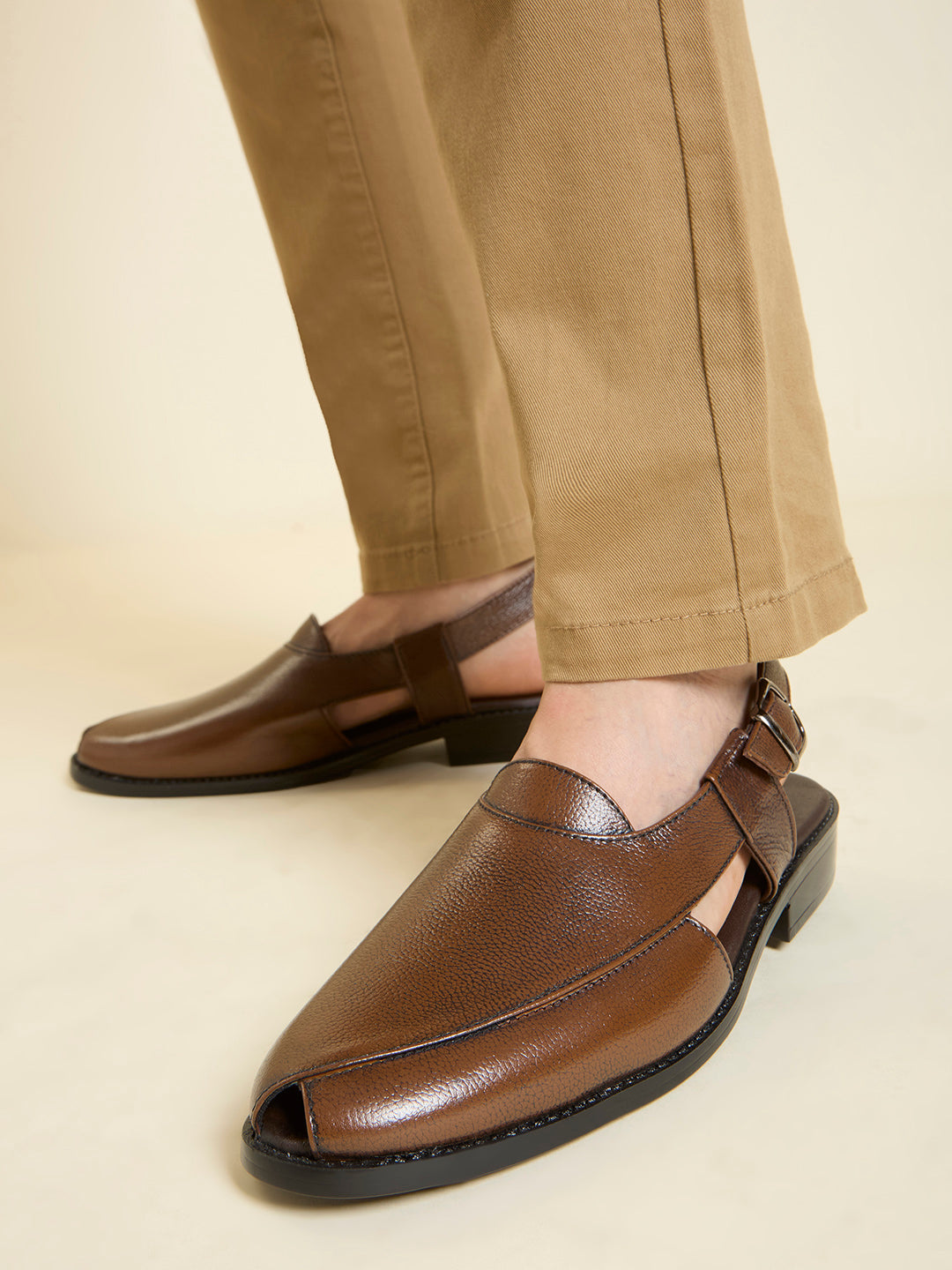 Privo Formal Sandal-Tan For Men