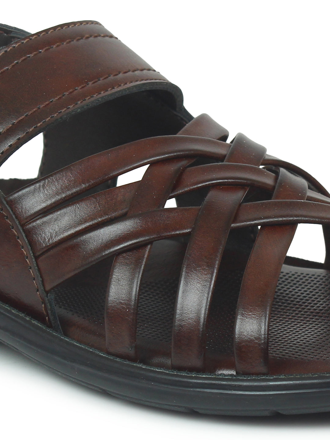 Tri-Band Velcro Sandal-Brown