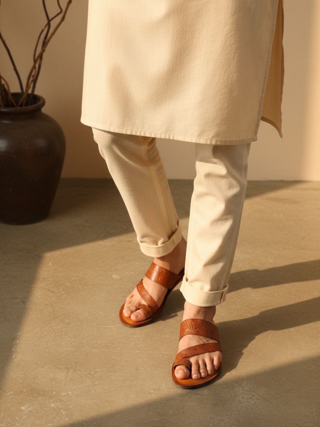 Casual Slippers-Tan