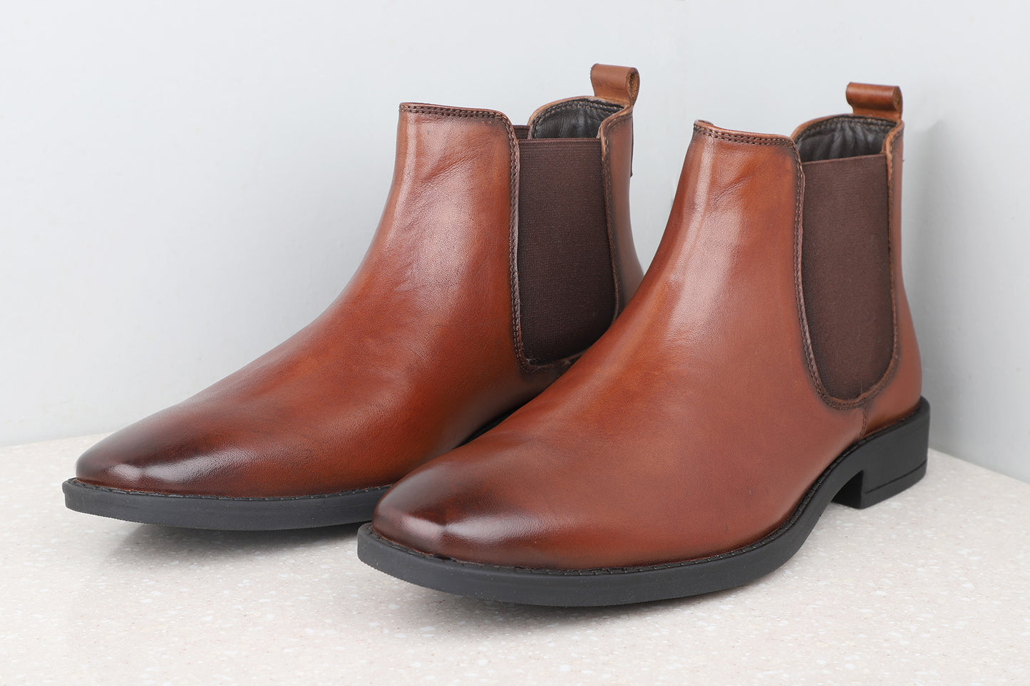Privo Formal Boots- Tan For Men