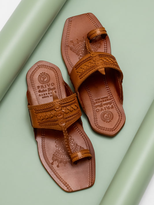 Privo Tan Kolhapuris Sandal for Men