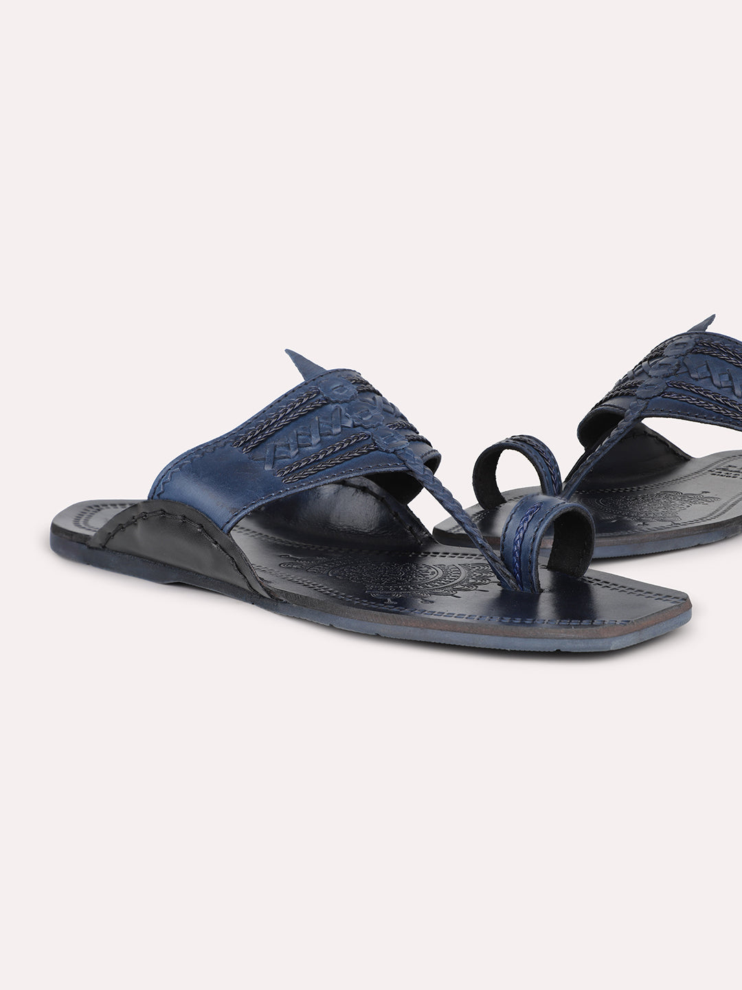 Privo Blue Kolhapuris Sandal for Men