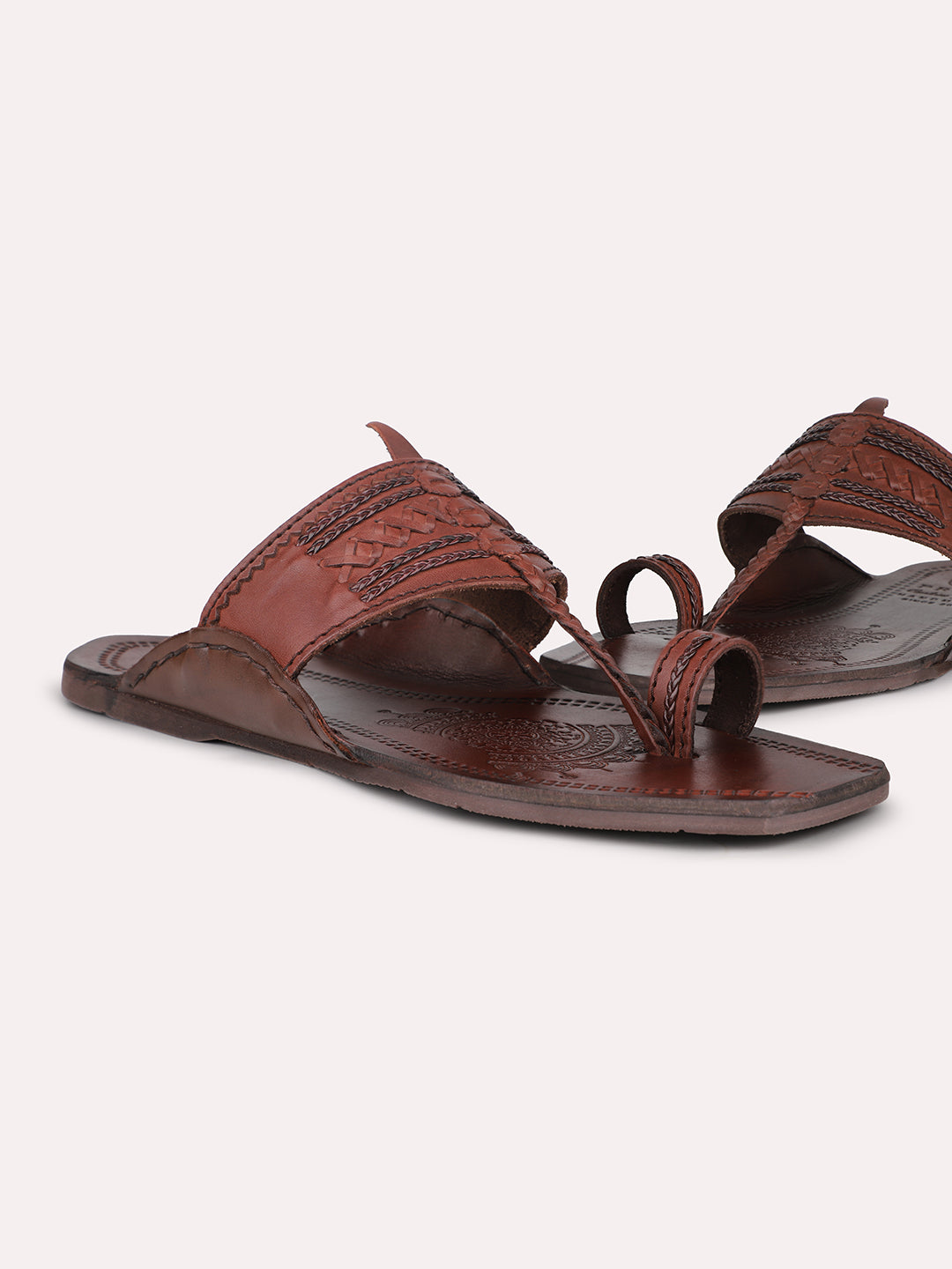 Privo Brown Kolhapuris Sandal for Men