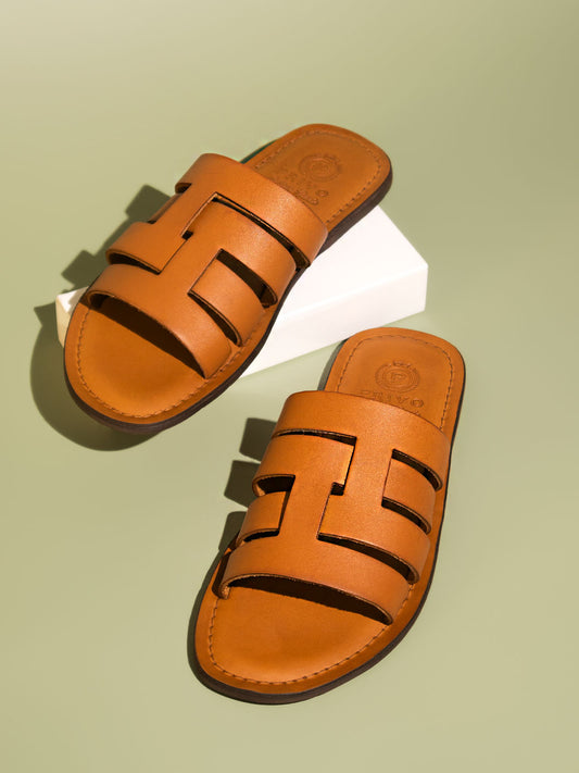 Privo Tan Strap Casual Sandal For Men