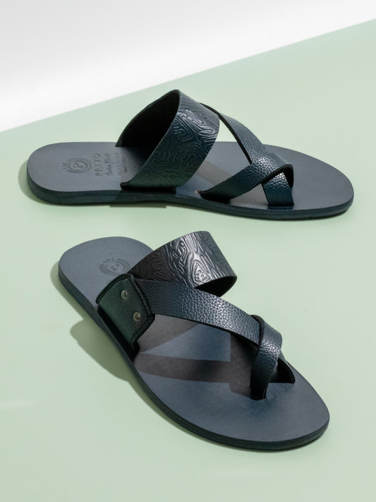 Privo Blue One Toe Casual Sandal For Mens