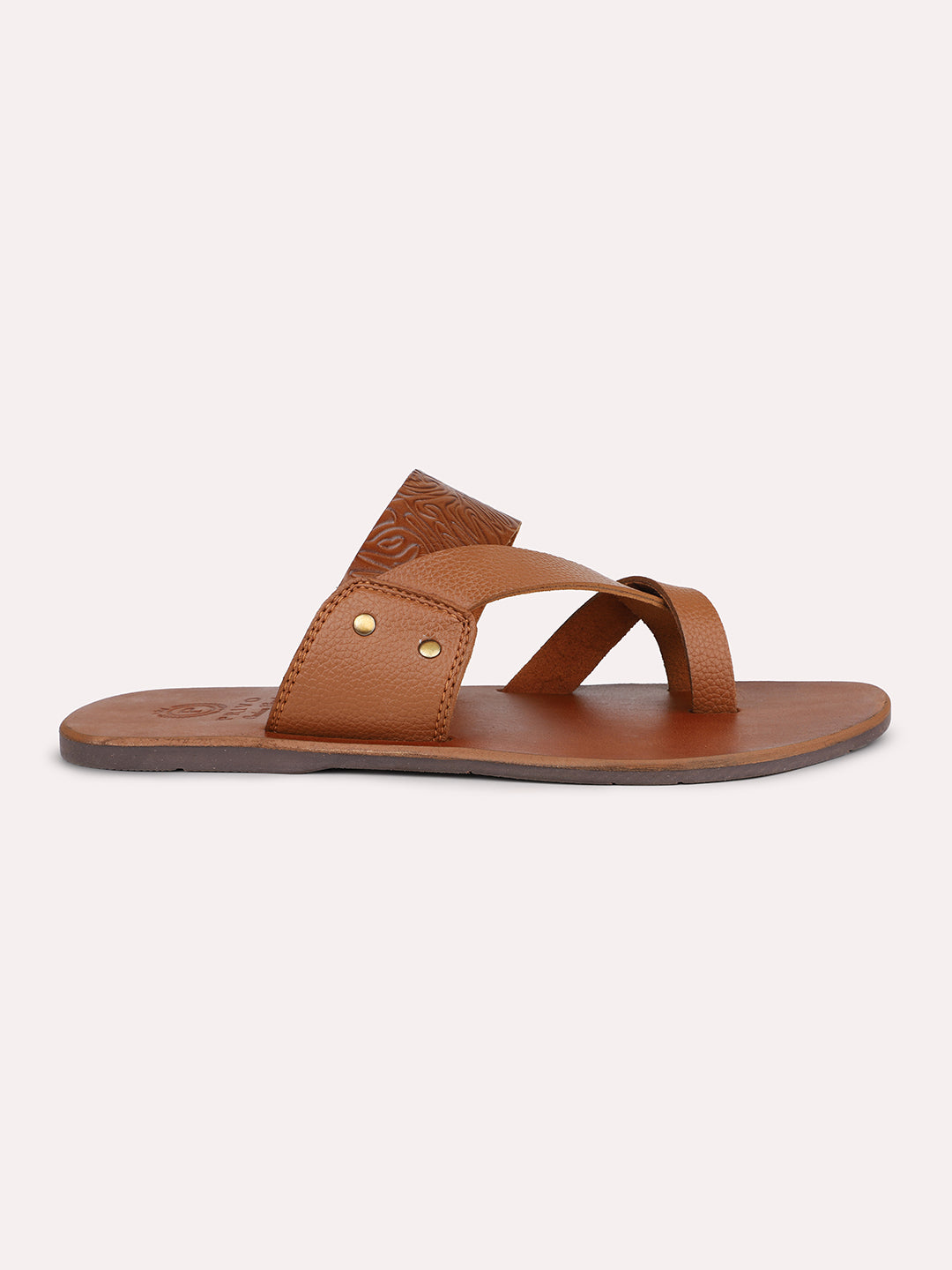 Privo Tan One Toe Casual Sandal For Mens