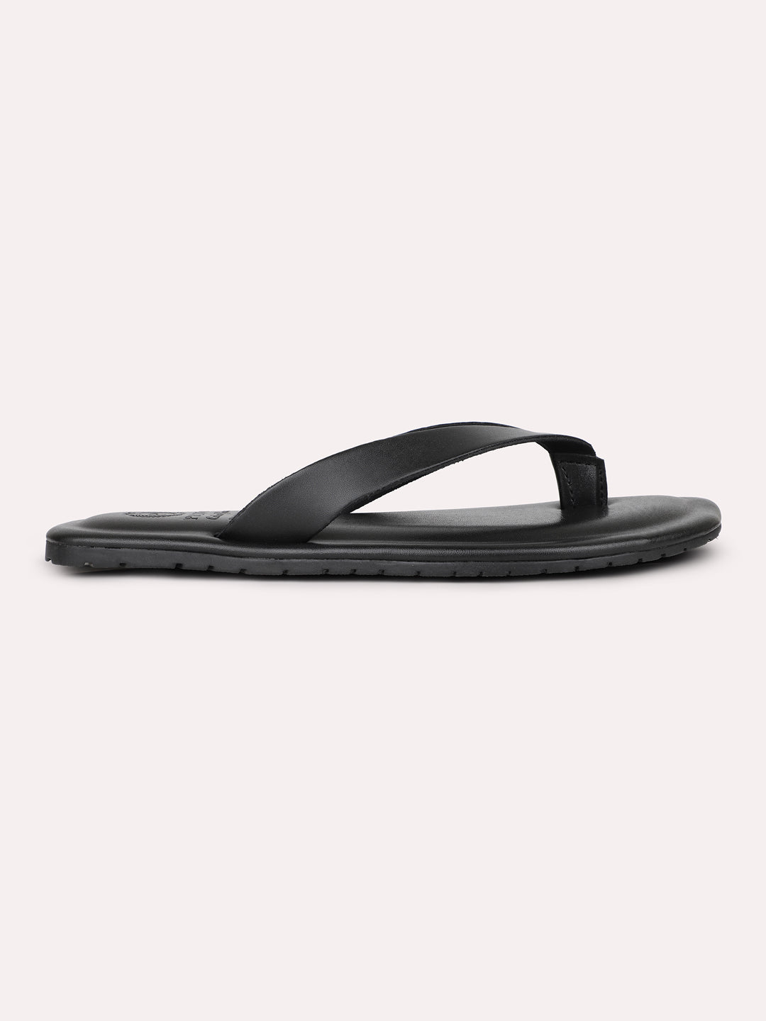 Men Black Solid Casual Flat Sandals