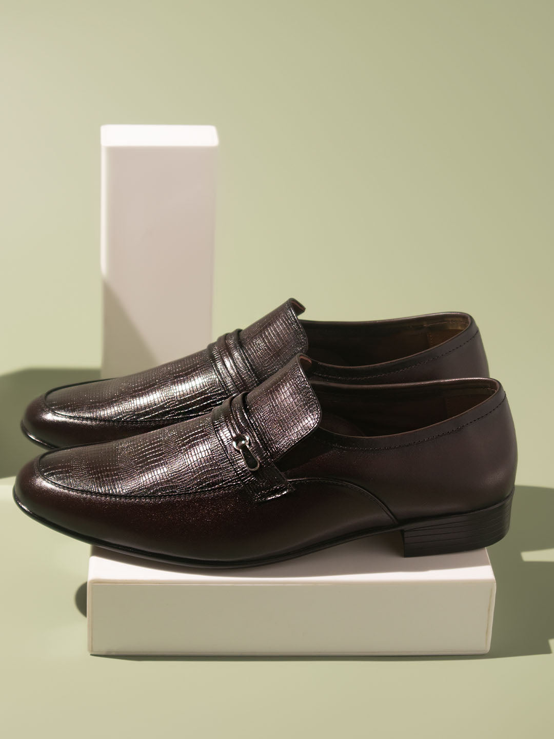 Privo Cherry Formal Slip-On Shoes For Men