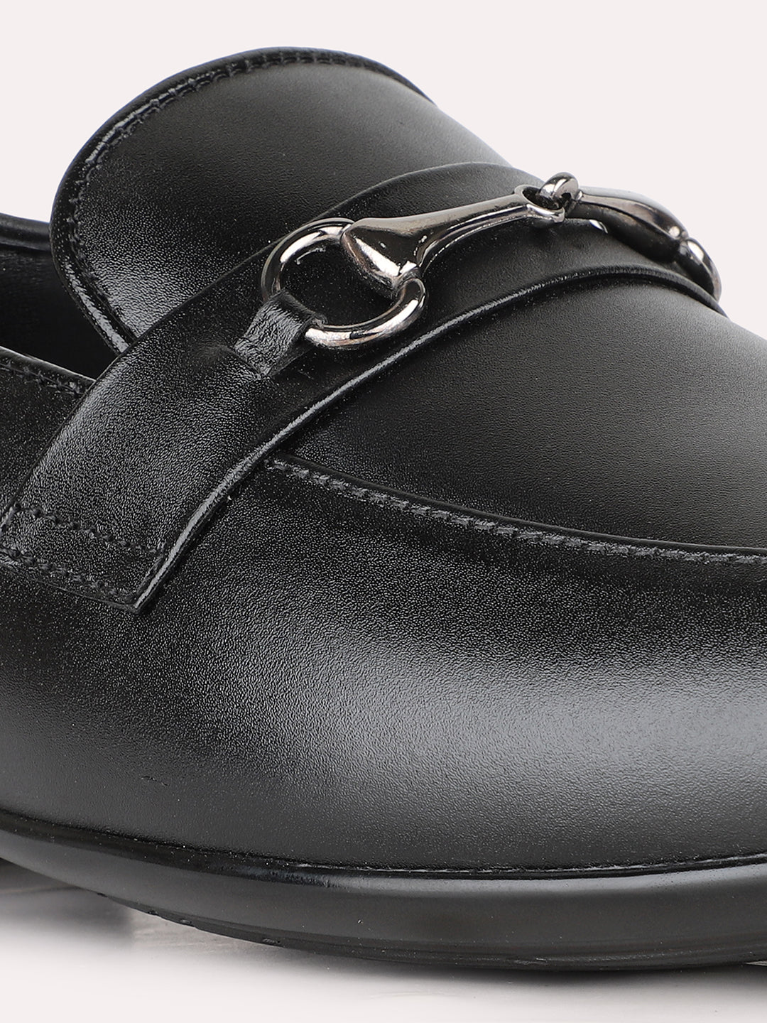 Mens Black Casual Pointed Pattern Moccasins