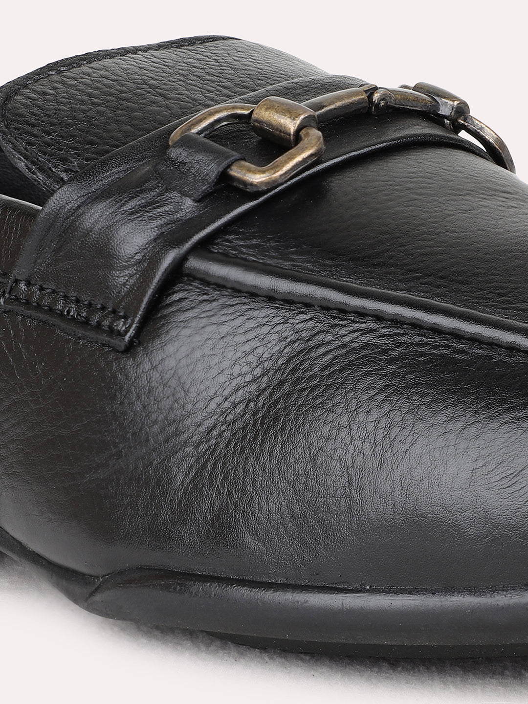 Mens Black Formal Solid Pattern Pointed Toe Loafers