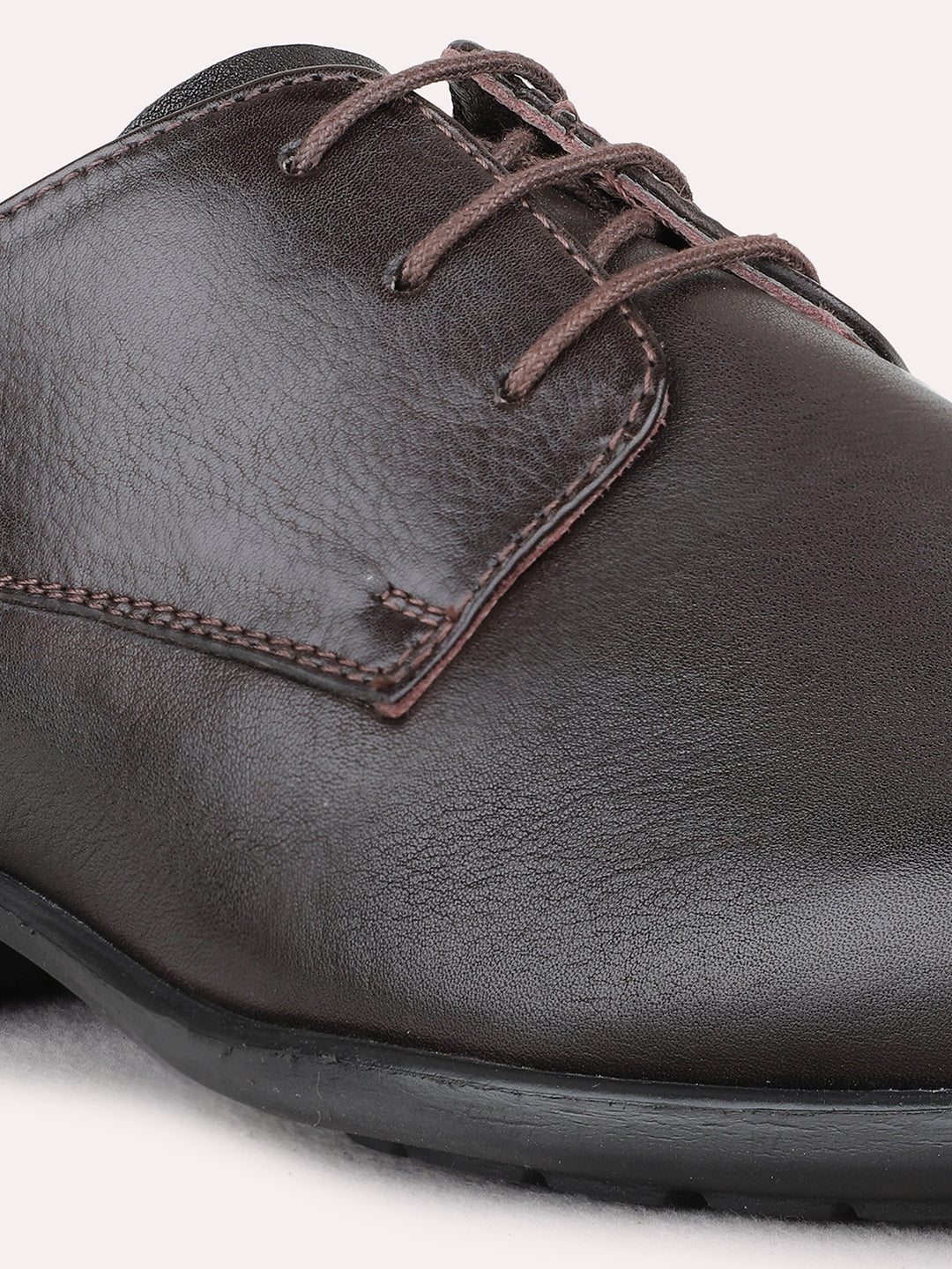 Mens Brown Formal Pointed Lace-up Derby Shoe