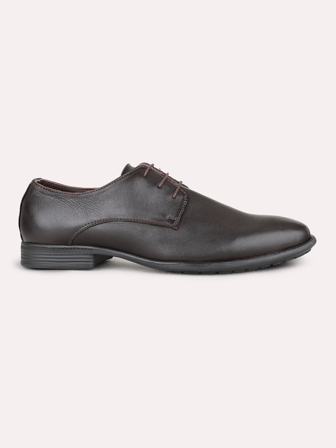 Mens Brown Formal Pointed Lace-up Derby Shoe