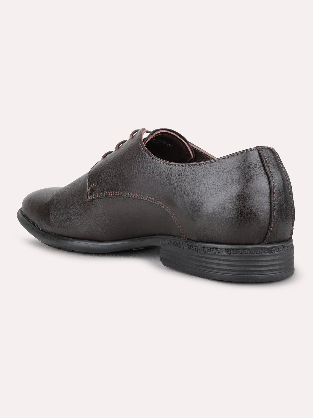Mens Brown Formal Pointed Lace-up Derby Shoe