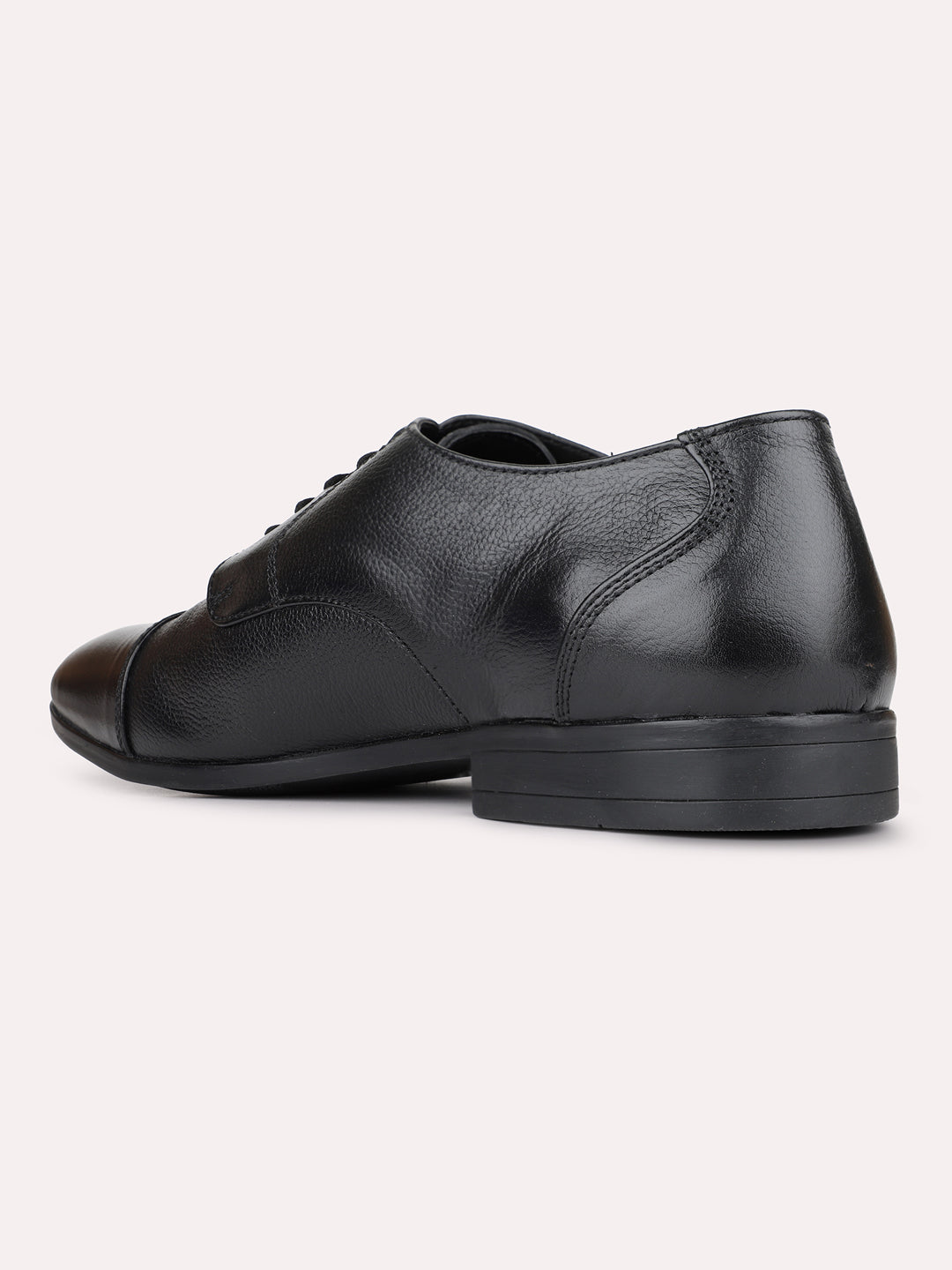 Mens Black Formal Solid Pointed Toe Derbys