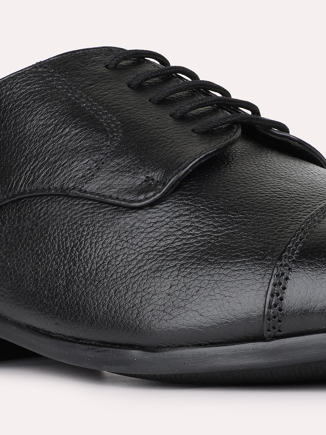 Mens Black Formal Solid Pointed Toe Derbys