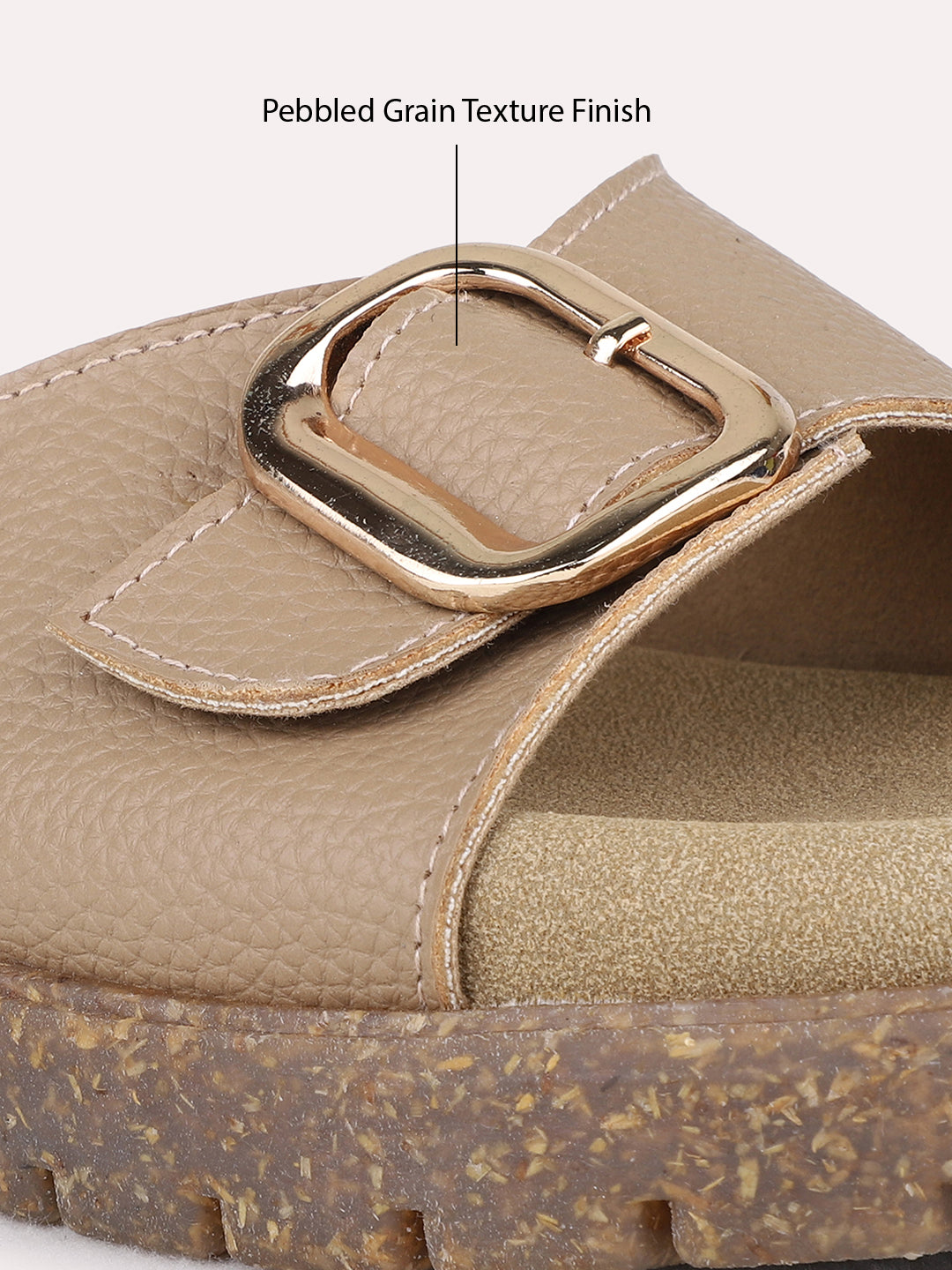 Womens Brown Casual Solid Open Toe Flats