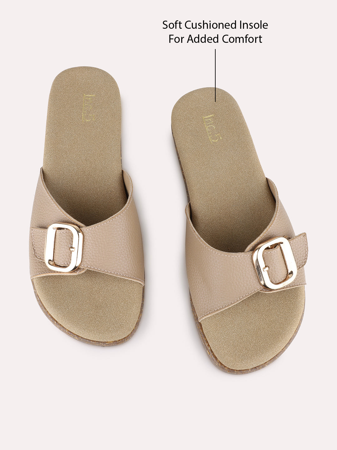 Womens Brown Casual Solid Open Toe Flats