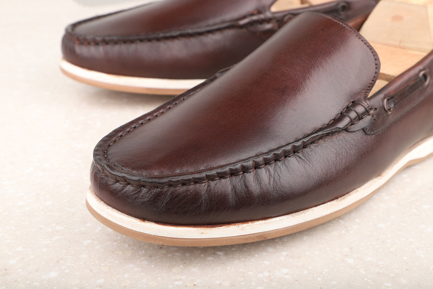 Atesber Coffee Brown Solid Loafers For Men