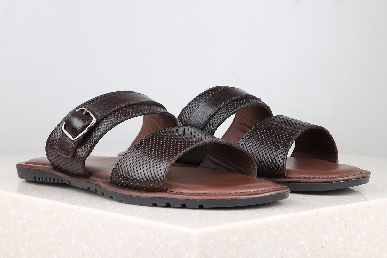 Atesber Brown Comfort Sandals For Men