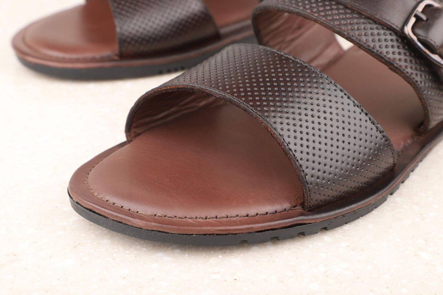 Atesber Brown Comfort Sandals For Men