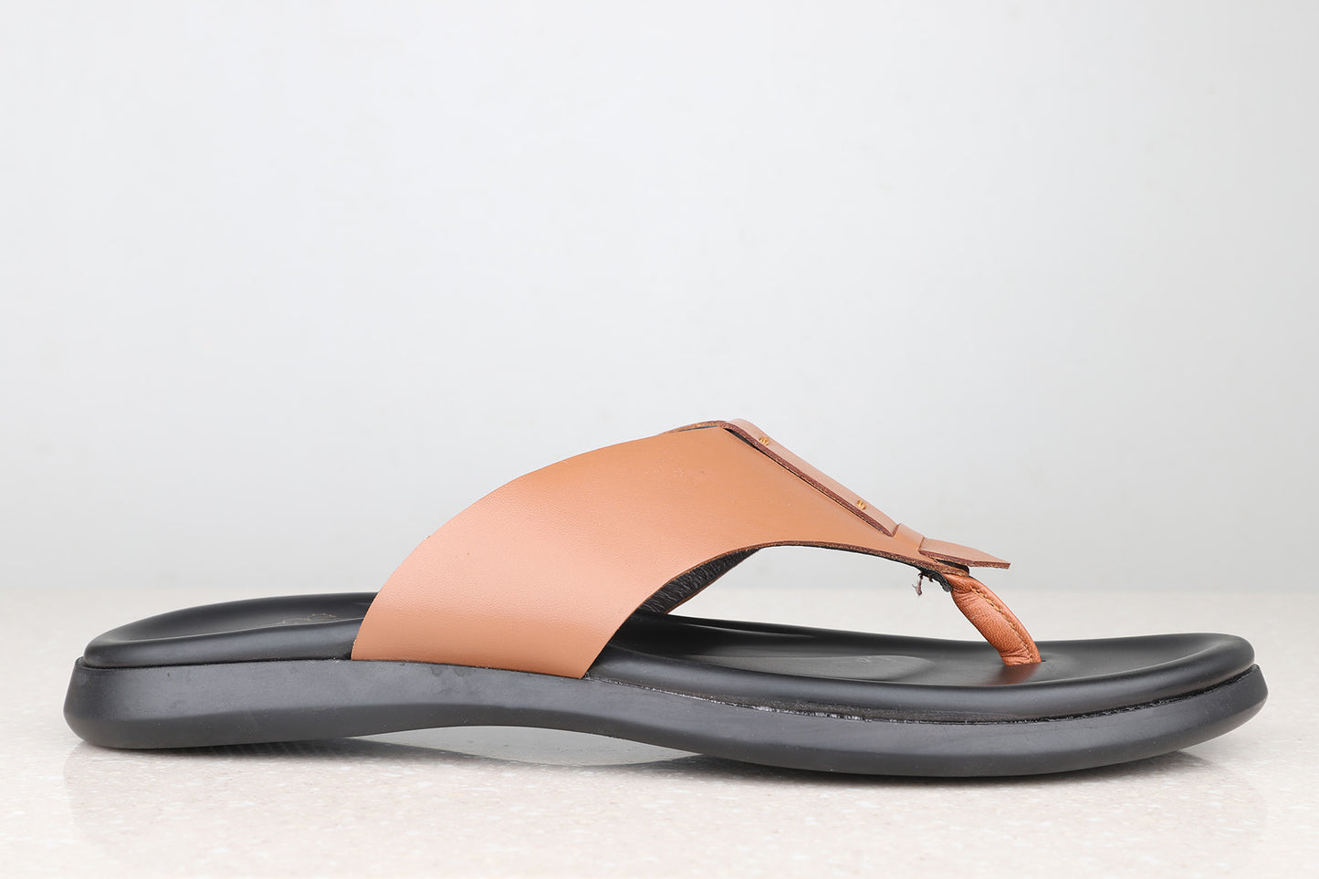 Atesber Solid Formal Sandals-Tan For Men