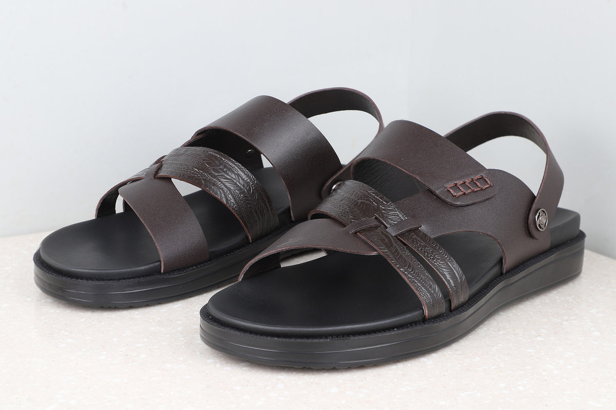 Atesber Brown Comfort Sandals For Men