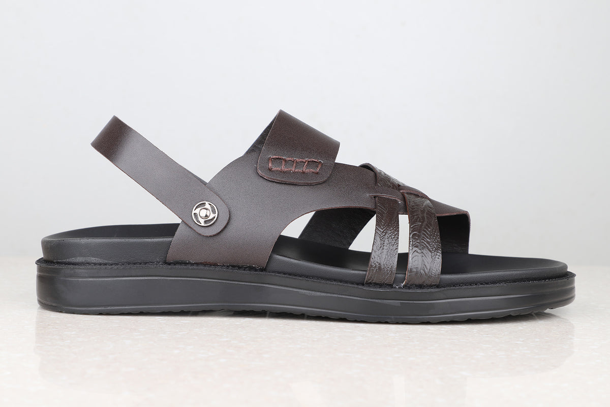 Atesber Brown Comfort Sandals For Men