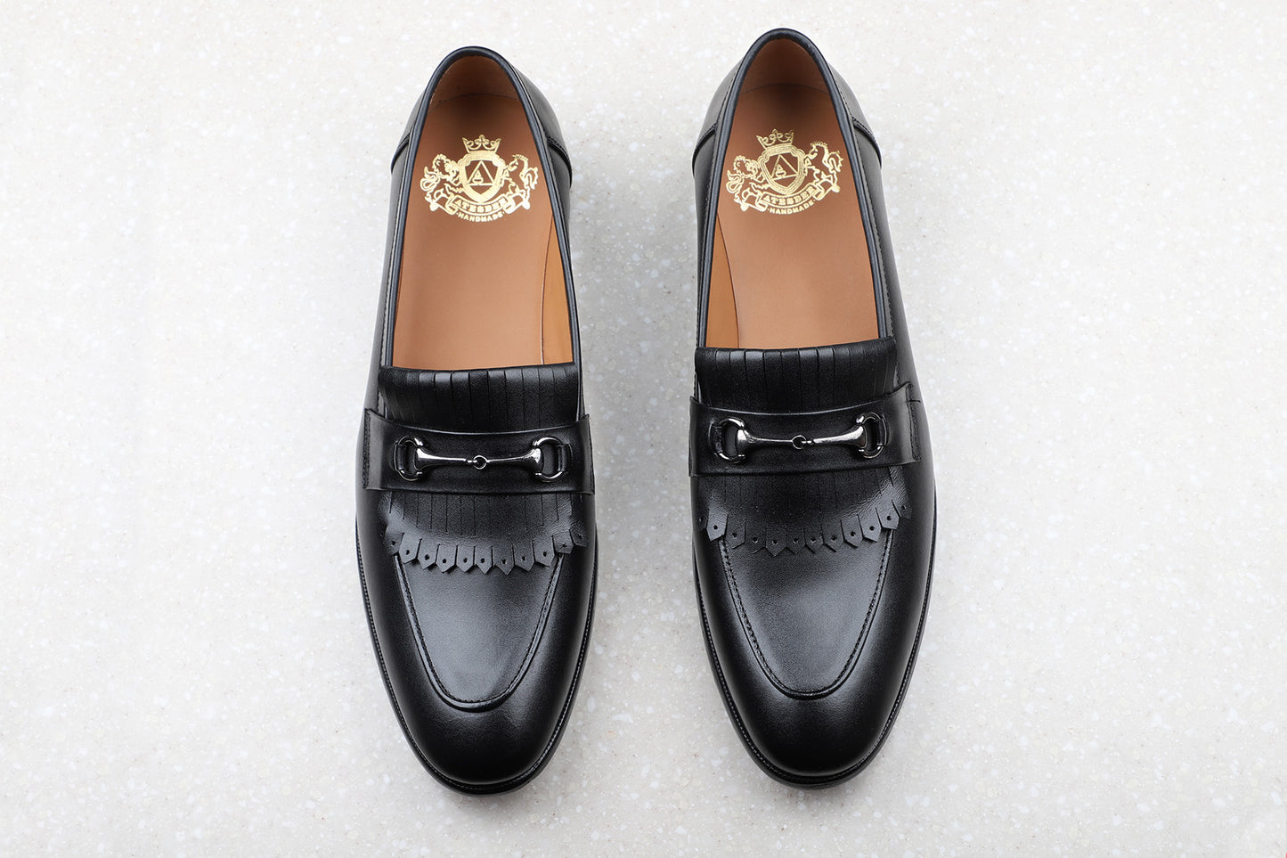 Buy Atesber Black Textured Formal Loafer For Men Online –