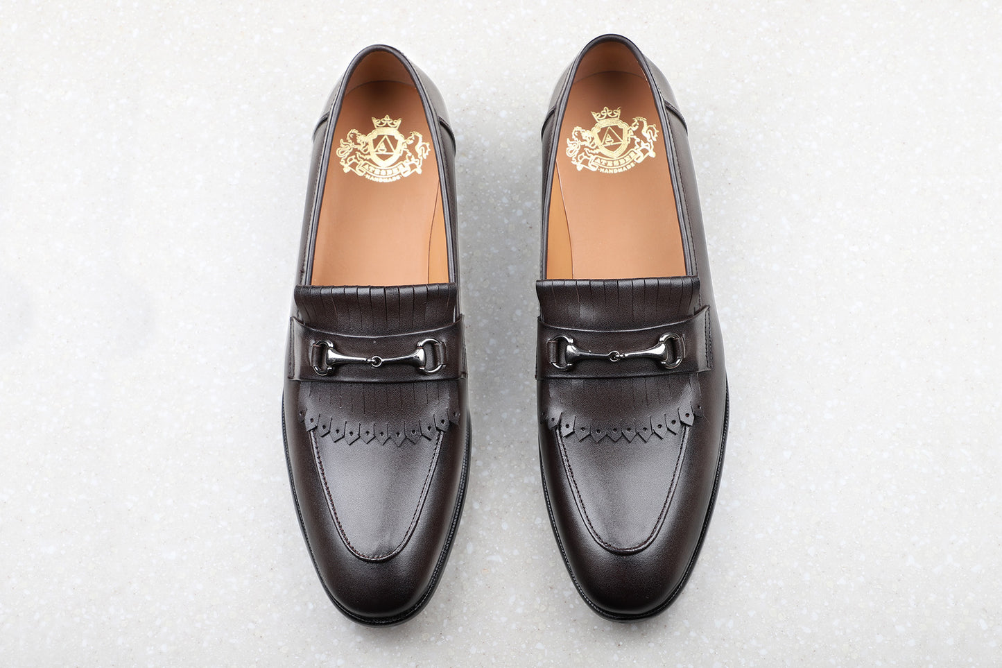 Atesber Brown Textured Formal Loafer For Men